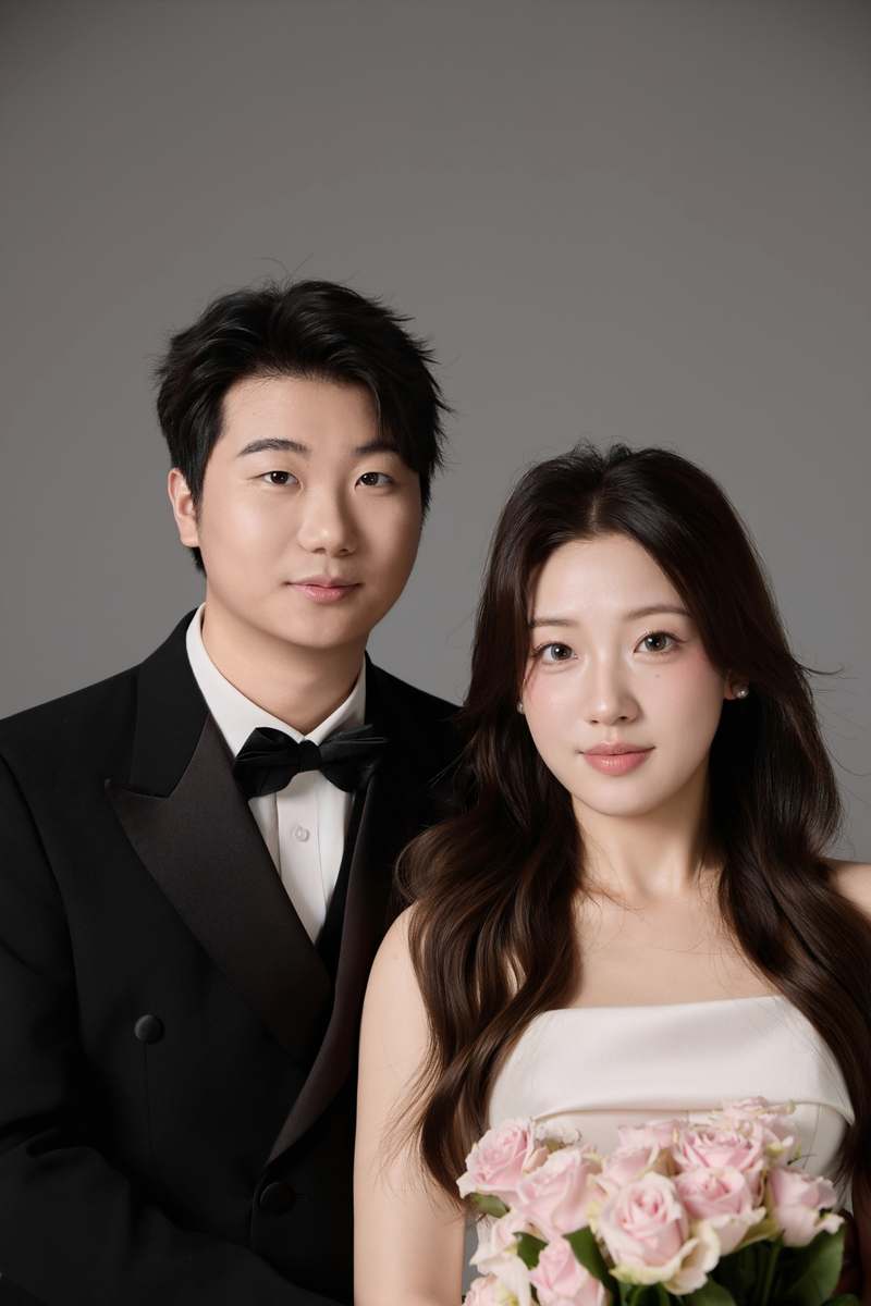 董浩伟与柳紫姚婚纱肖像